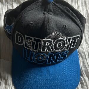 New Era Detroit Lions Black and Blue Snapback